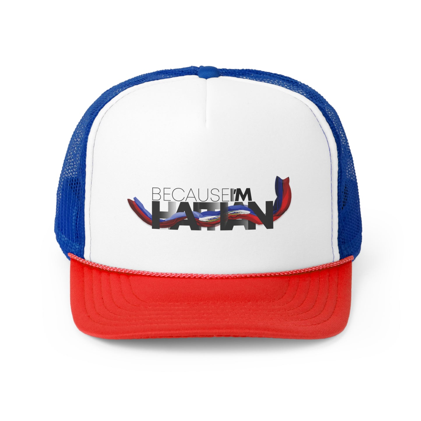 Because I'm Haitian Trucker Caps (White)