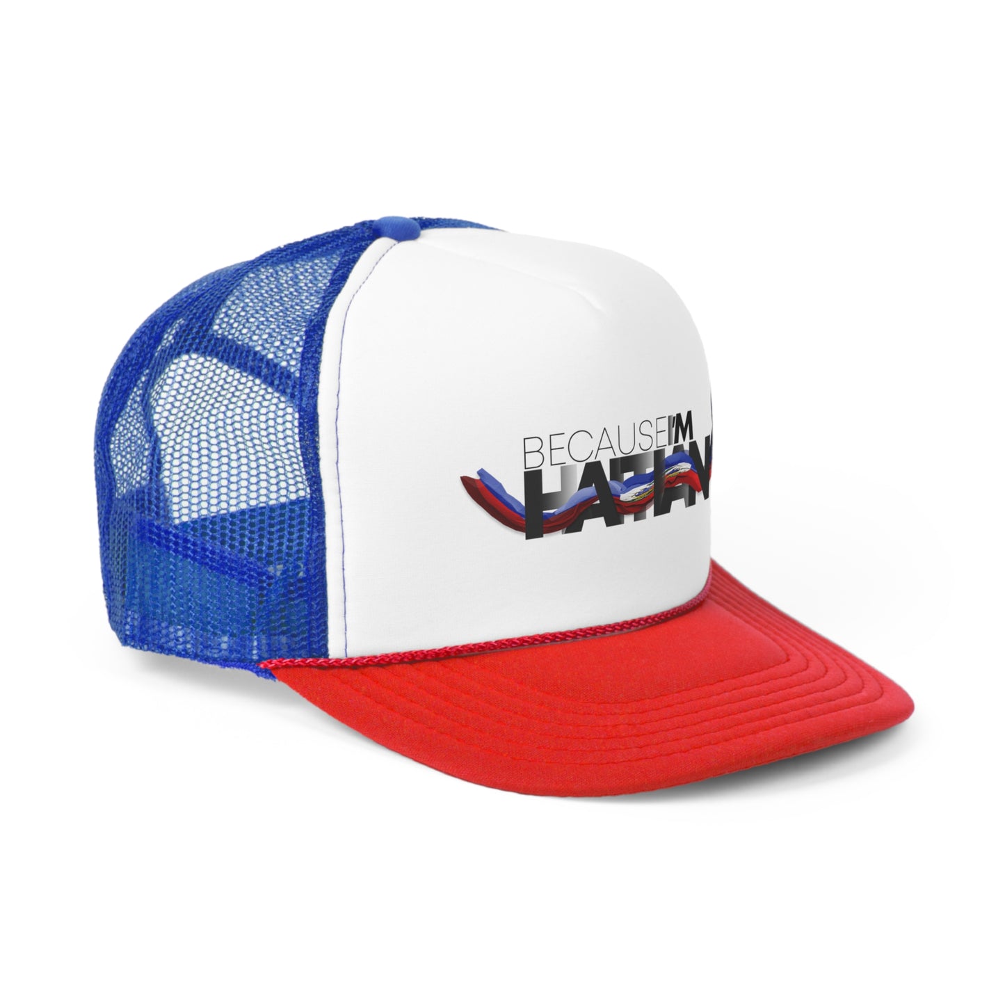 Because I'm Haitian Trucker Caps (White)